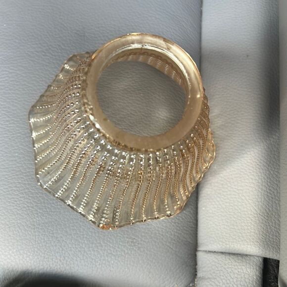 Vintage Glass luster shade Beaded Ribbed beads - Picture 3 of 6